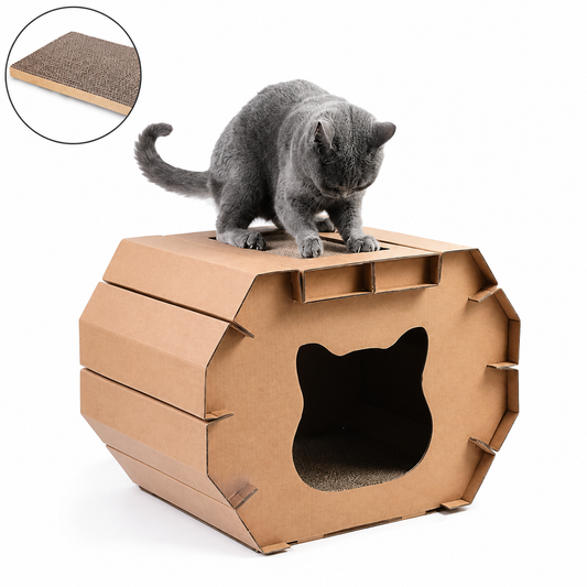 Casa Rascador Personalizable para Gatos